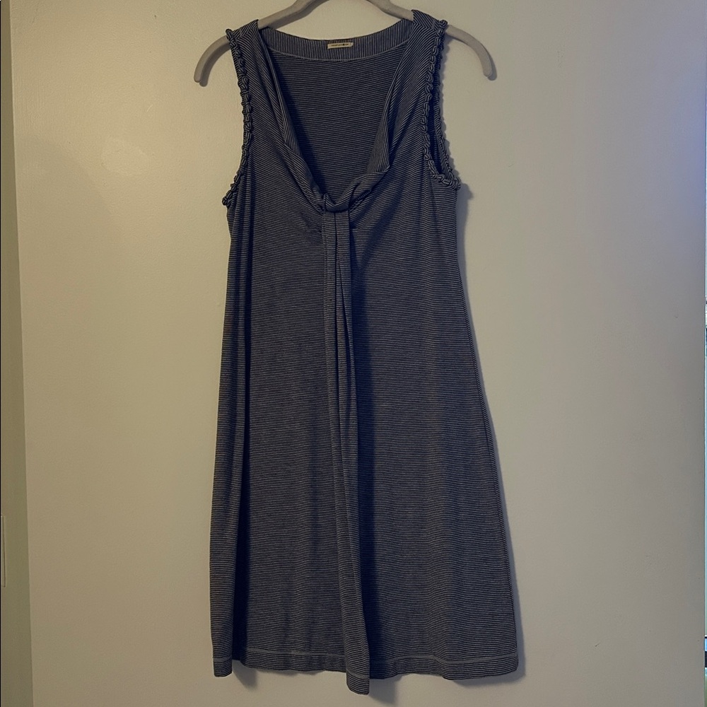 Max Studio Striped Brown & Gray Dress